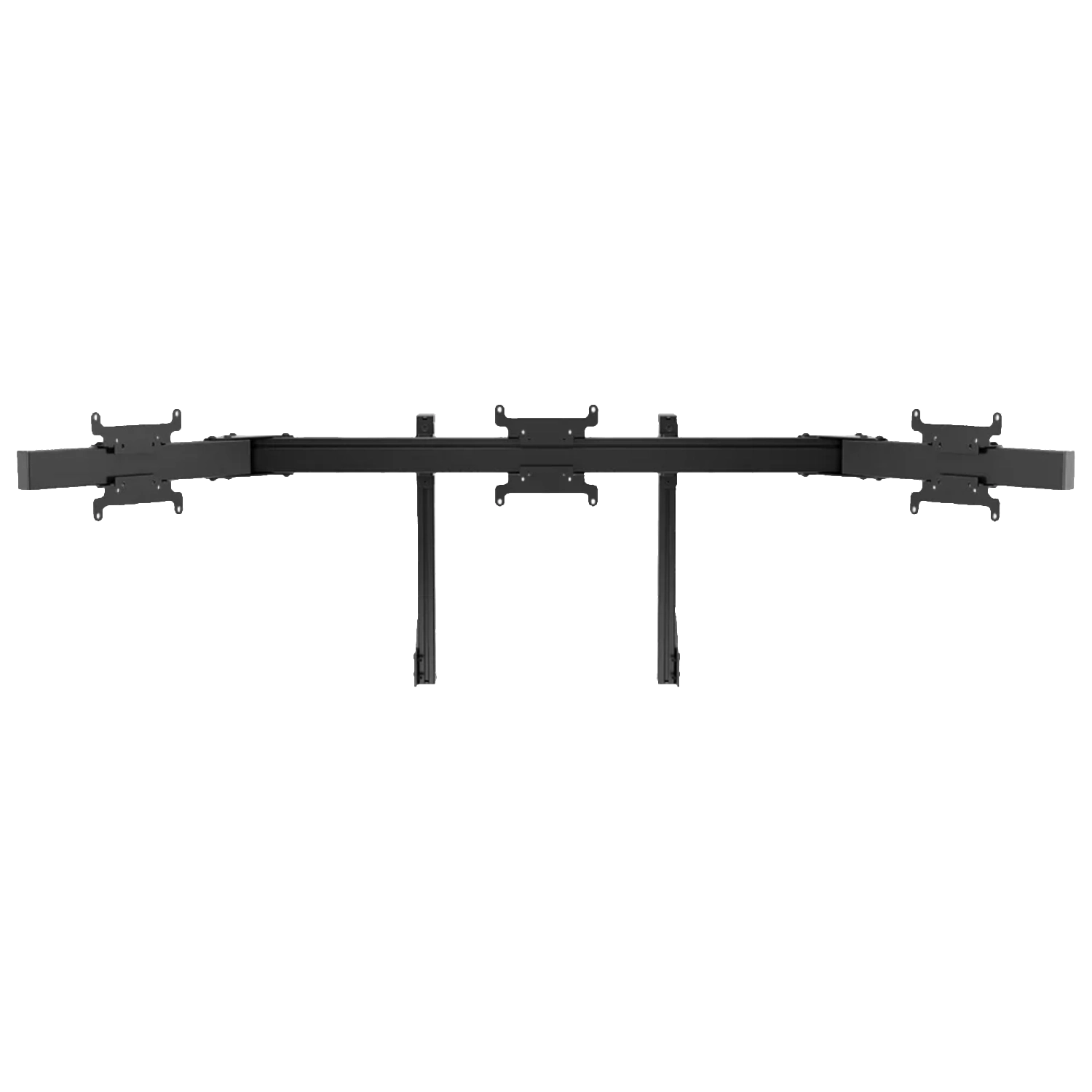Simgasm Apex Integrated Triple Monitor Stand: profiles and VESA brackets across the full set